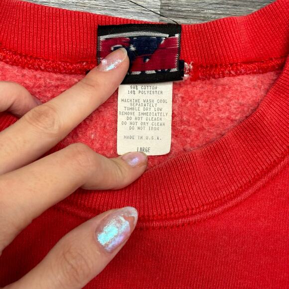 Vintage 90s Galt Sand Ohio State Buckeyes Women L Embroidered Cropped Sweatshirt - Picture 6 of 12